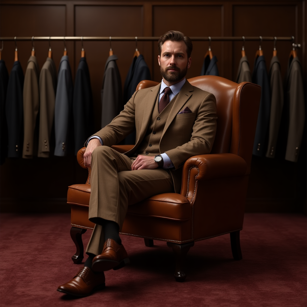 Model in suit