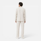 Men's Linen Blend Suit Set Two-Piece Lightweight Summer Suit