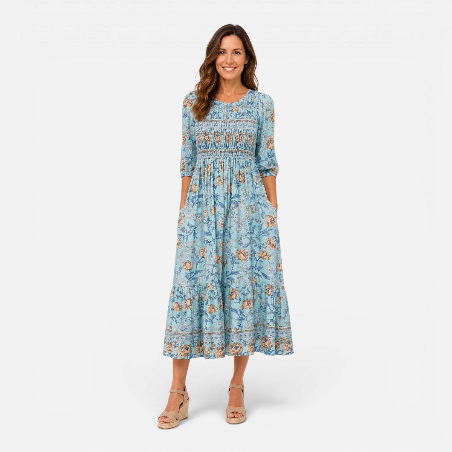 Women's Floral Maxi Dress Casual Summer Dress