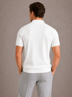Men's Textured Polo Shirt – Short Sleeve Regular Fit