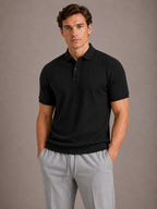 Men's Textured Polo Shirt – Short Sleeve Regular Fit