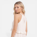 Women's Halter Neck Tiered Maxi Dress
