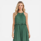 Women's Halter Neck Tiered Maxi Dress