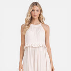Women's Halter Neck Tiered Maxi Dress
