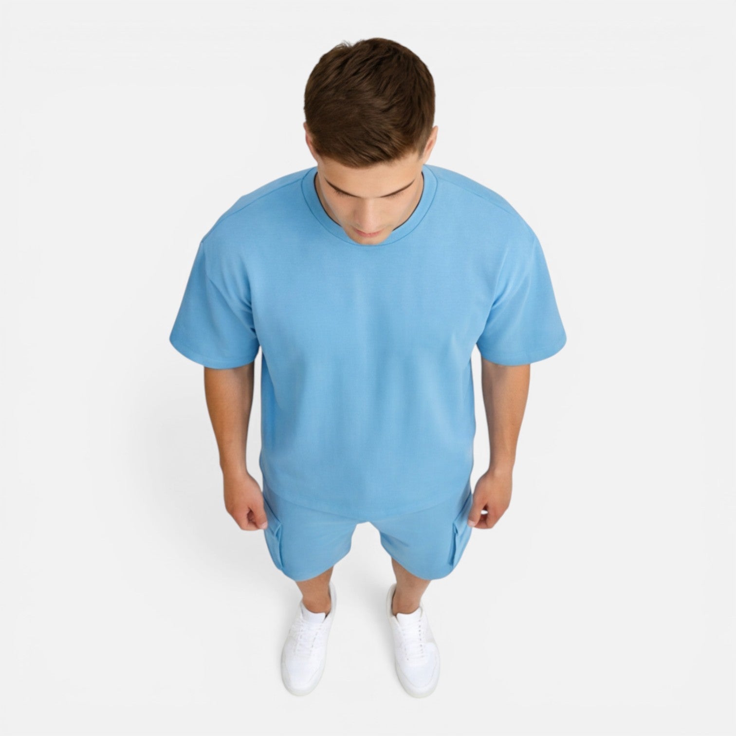 Men's T-Shirt and Cargo Shorts Set Casual Summer Outfit