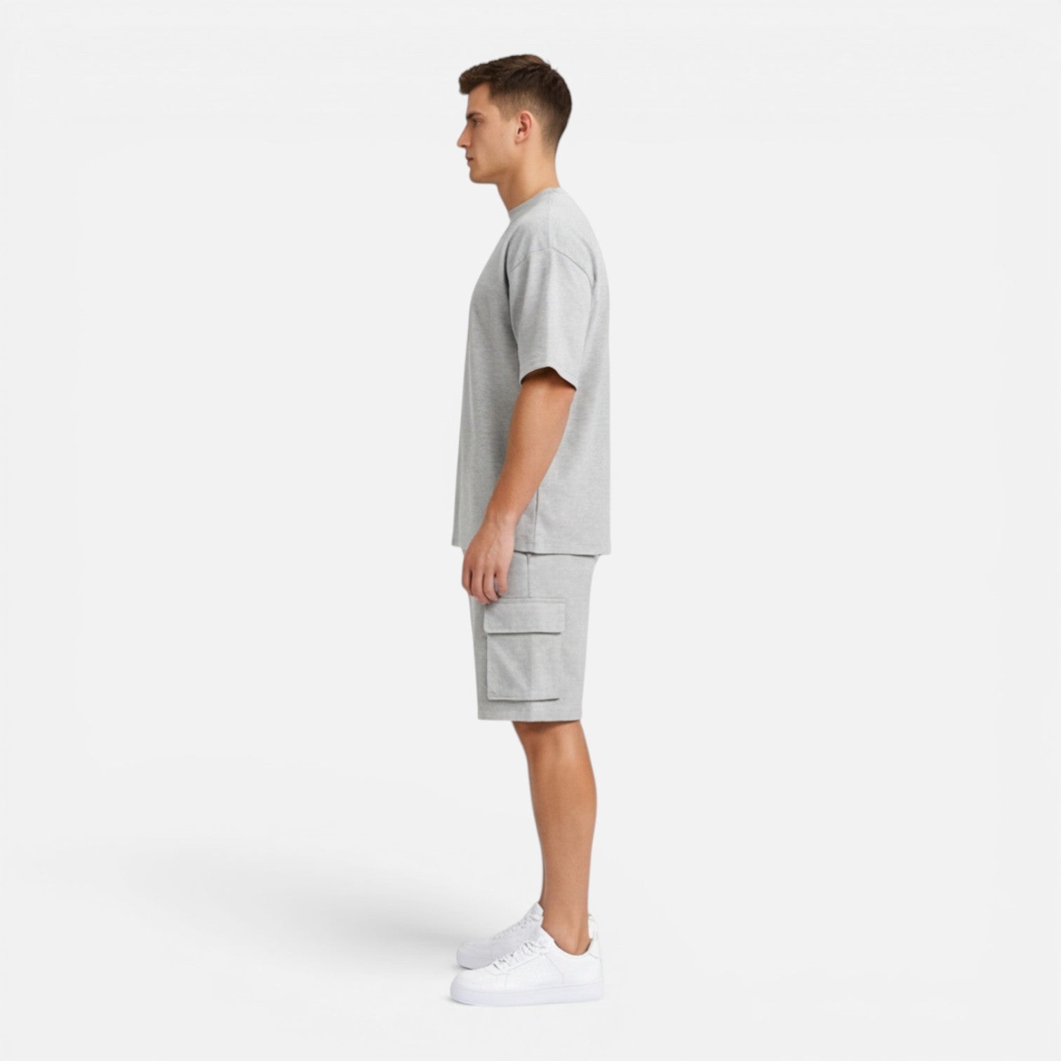 Men's T-Shirt and Cargo Shorts Set Casual Summer Outfit