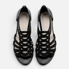 Women's Strappy Wedge Sandals with Rhinestone Detail