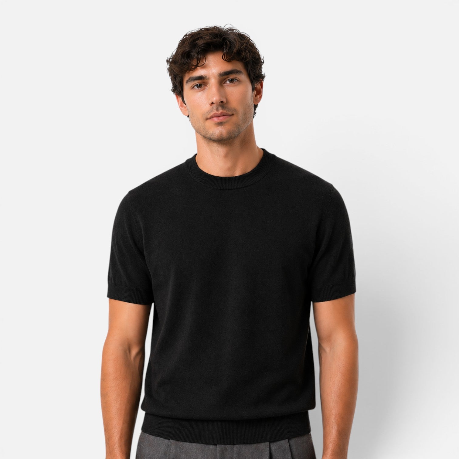 Maison Straver | Men’s Knit T Shirt Slim Fit