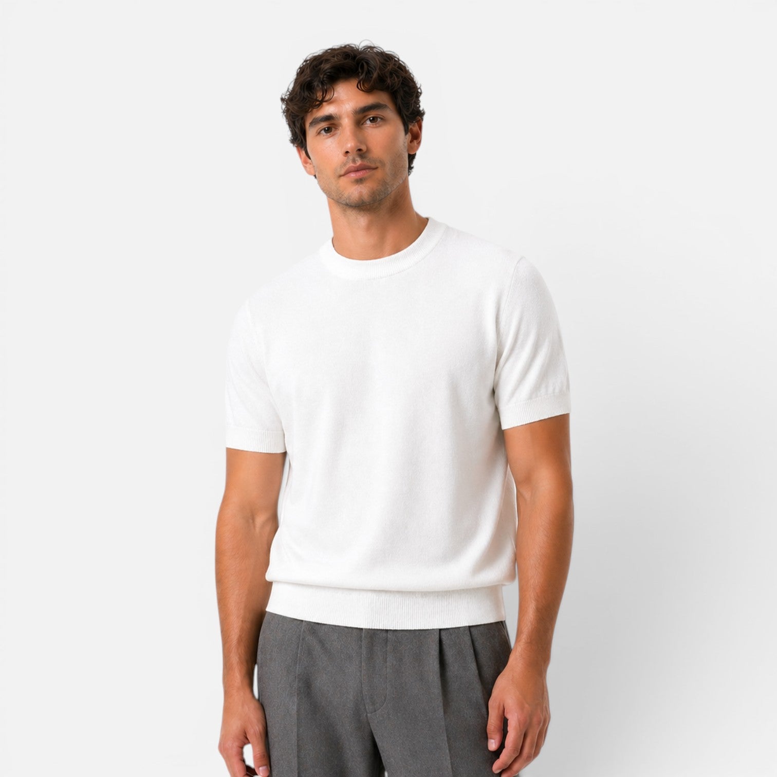 Maison Straver | Men’s Knit T Shirt Slim Fit