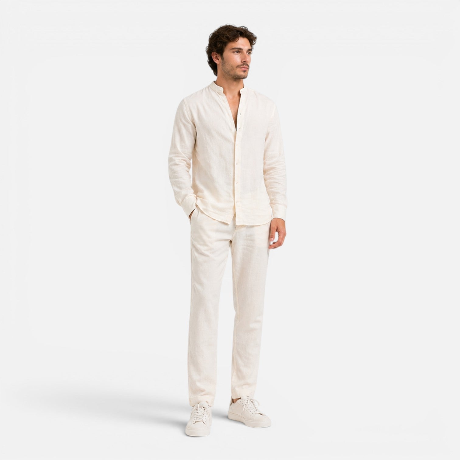 Maison Straver | Men’s Linen Set Relaxed Fit Matching Shirt and Trousers