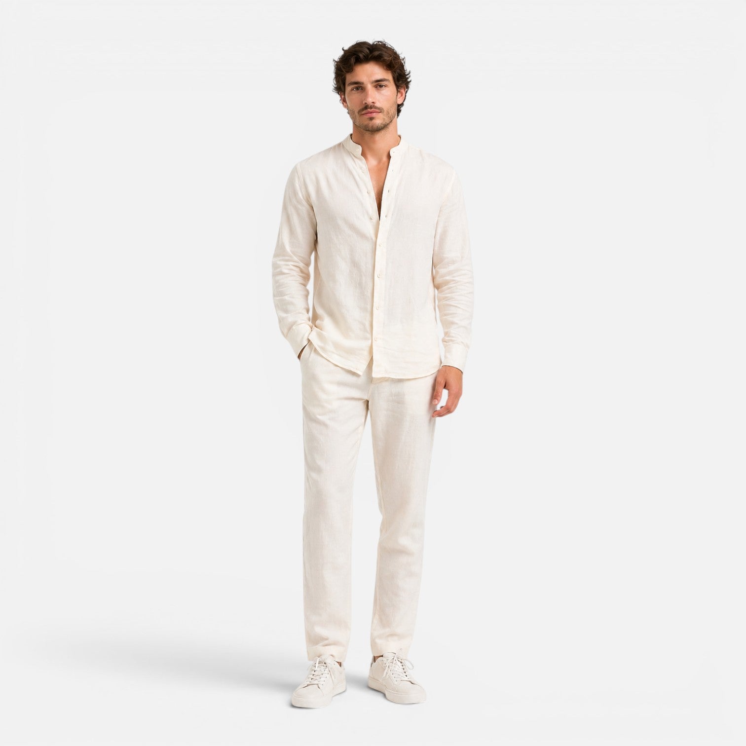 Maison Straver | Men’s Linen Set Relaxed Fit Matching Shirt and Trousers