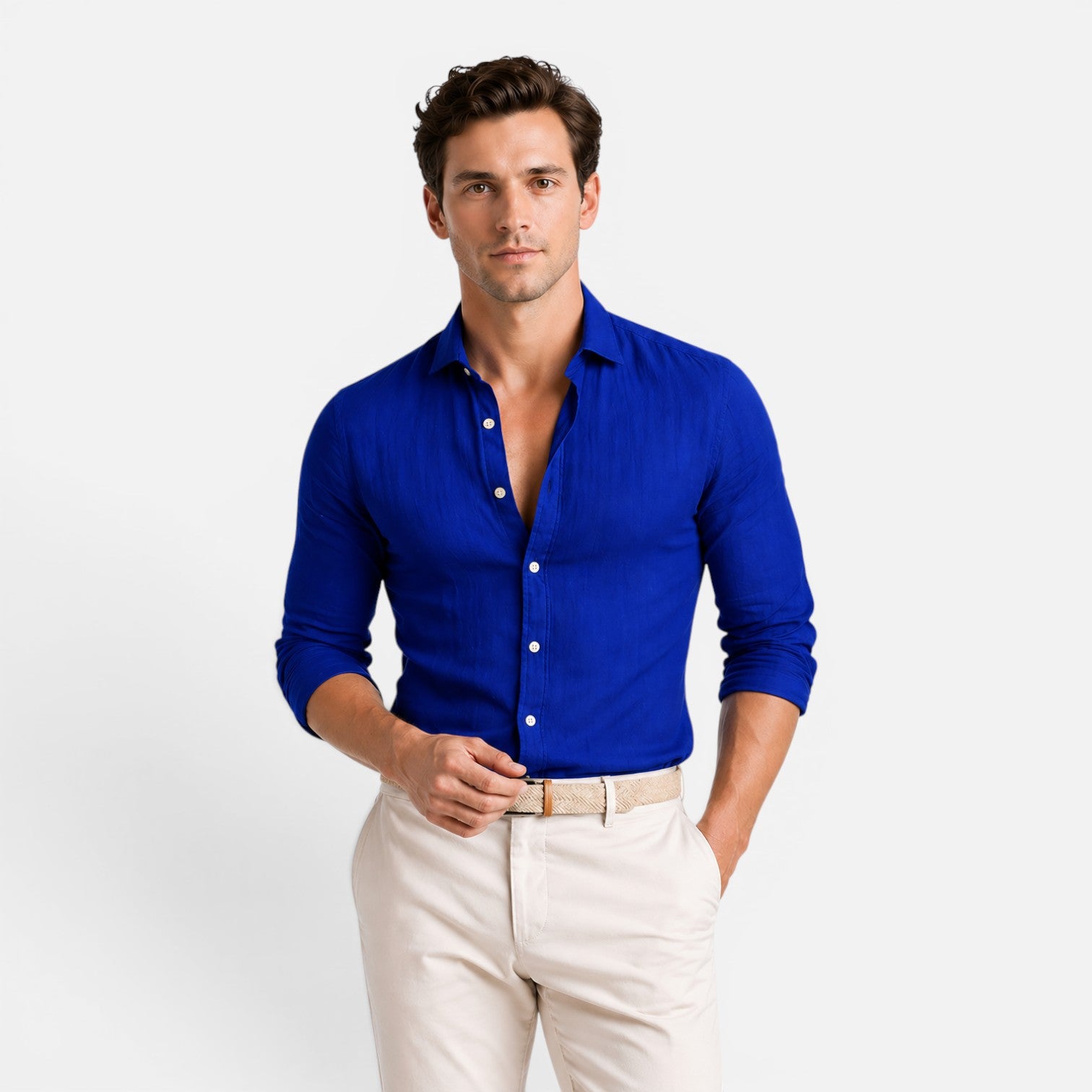 Maison Straver | Men’s Shirt Slim Fit Breathable Button Down