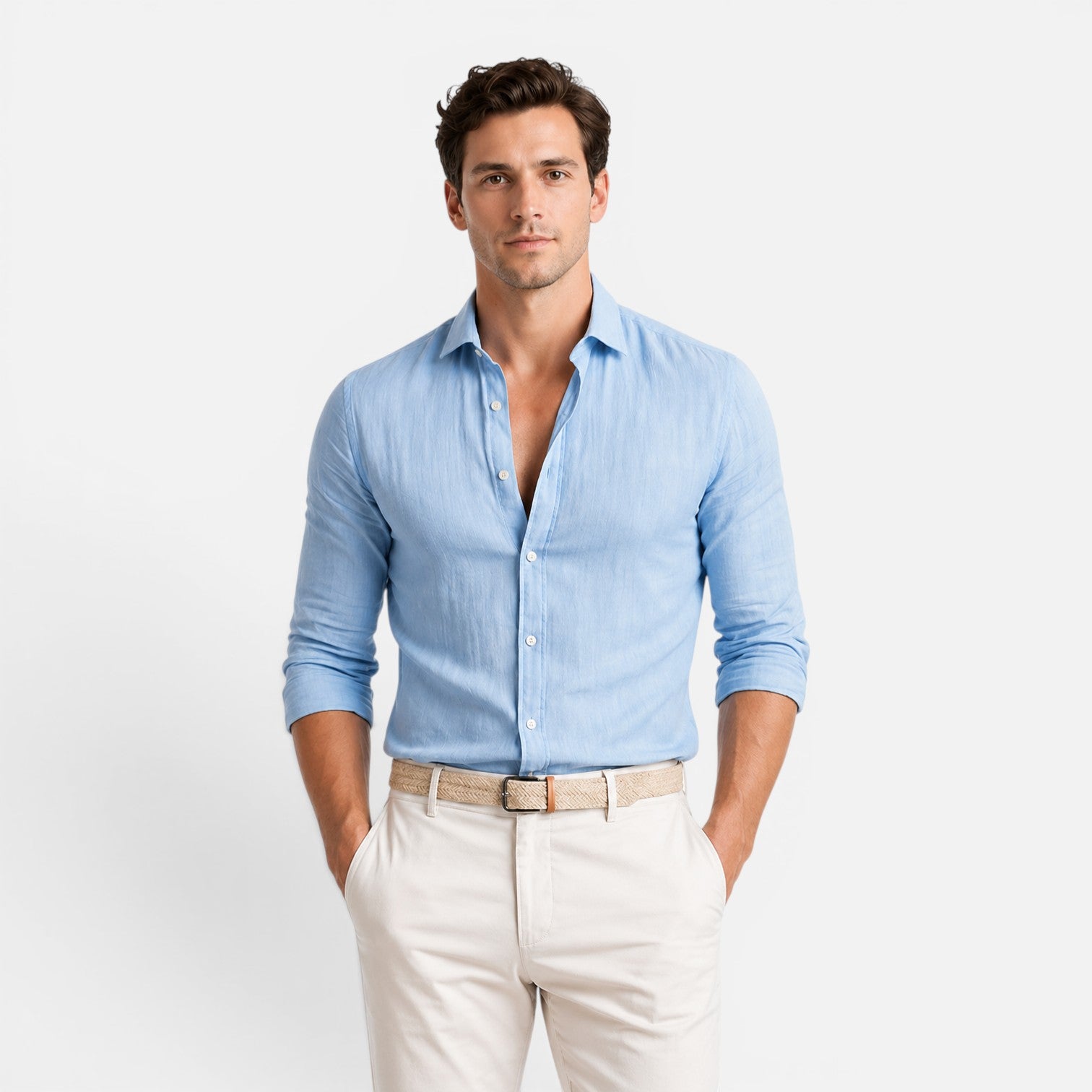 Maison Straver | Men’s Shirt Slim Fit Breathable Button Down
