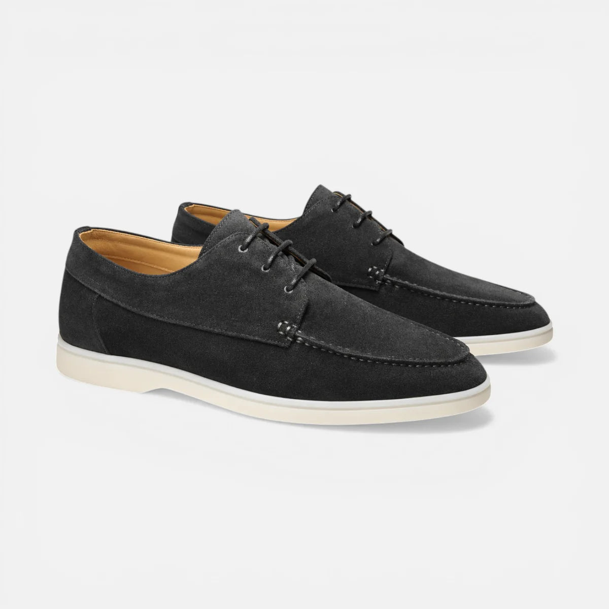 Maison Straver | Men’s Suede Lace Up Loafer Dress Shoes Lightweight
