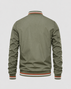 Men’s Lightweight Bomber Jacket with Ribbed Trim