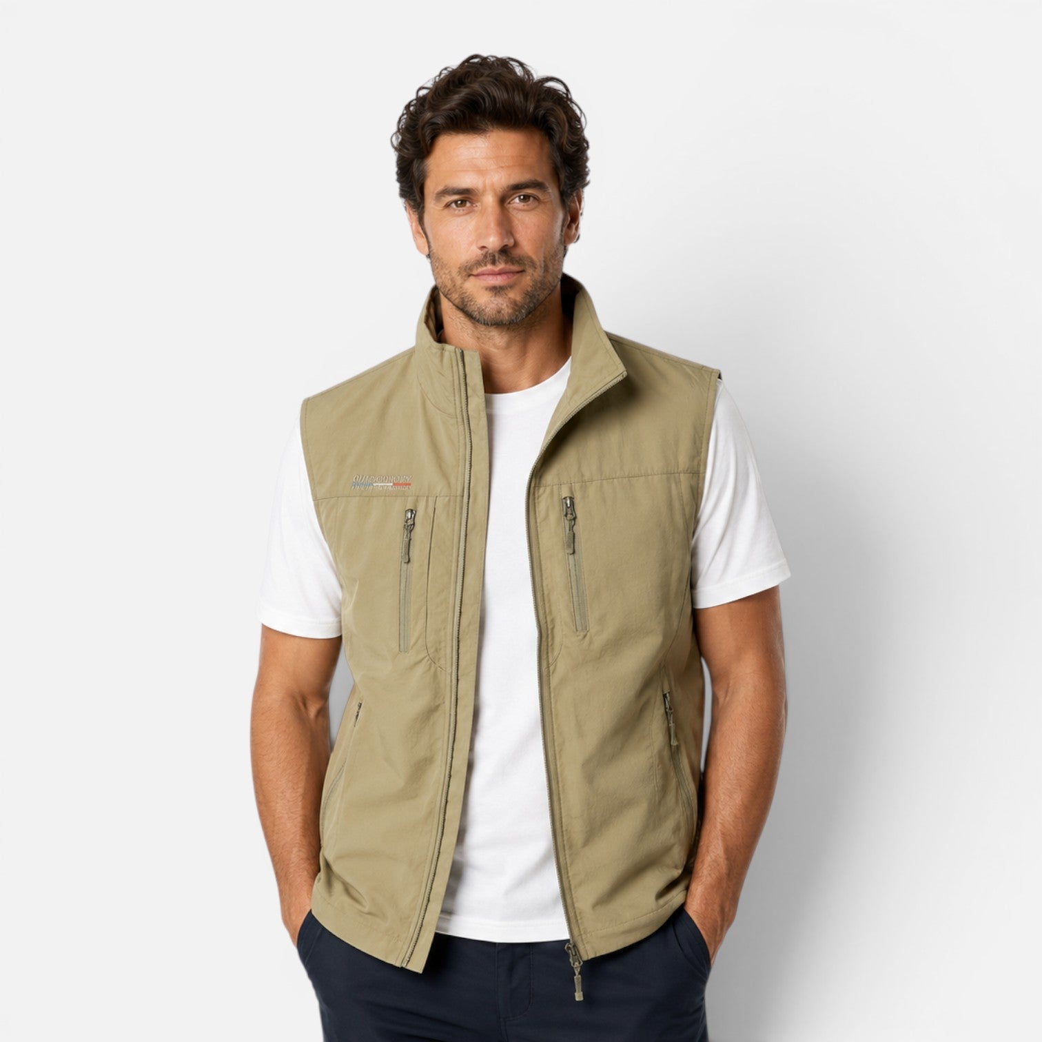 Men's Lightweight Utility Vest Multi Pocket Outdoor Gilet