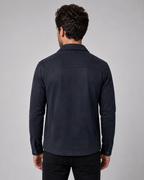 Men’s Suede Overshirt Jacket with Chest Pockets