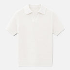 Men's Textured Knit Polo Shirt