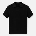 Men's Textured Knit Polo Shirt