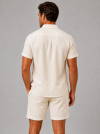 Men's Matching Shirt & Shorts Set – Casual Summer Vacation Outfit
