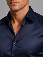 Men's Slim Fit Stretch Dress Shirt Tailored Button Up