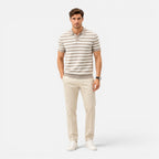 Men's Short Sleeve Polo Shirt Striped Casual Fit