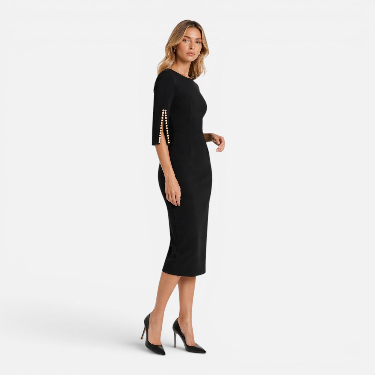 Maison Straver | Women’s Midi Sheath Dress Slim Fit Elegant Formal Wear