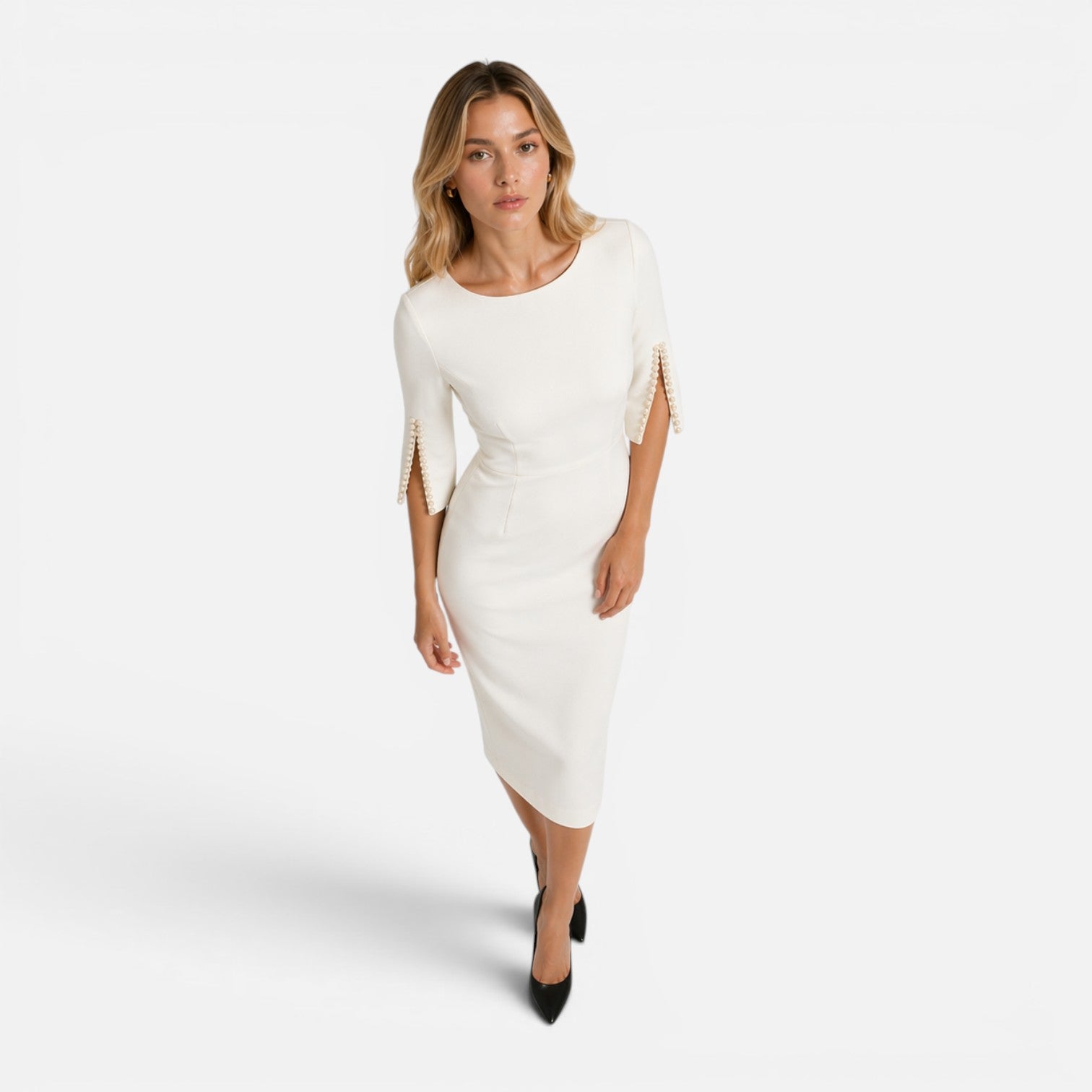 Maison Straver | Women’s Midi Sheath Dress Slim Fit Elegant Formal Wear