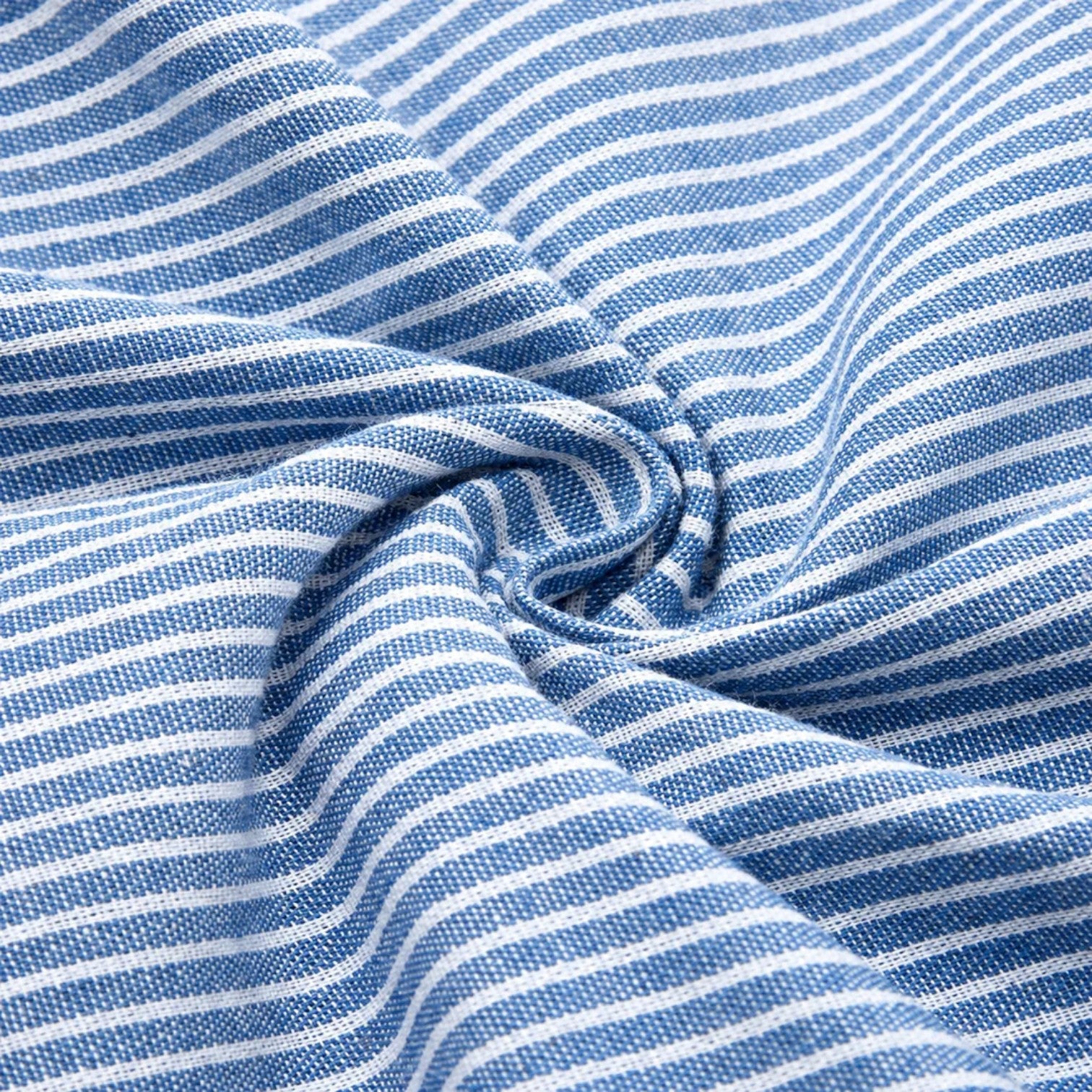 Women's Striped Button Midi Dress