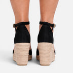 Maison Straver | Women’s Wedge Sandals Closed Toe Ankle Strap Comfortable Fit