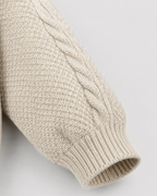 Women’s Cable Knit Cardigan – Button Front Relaxed Fit