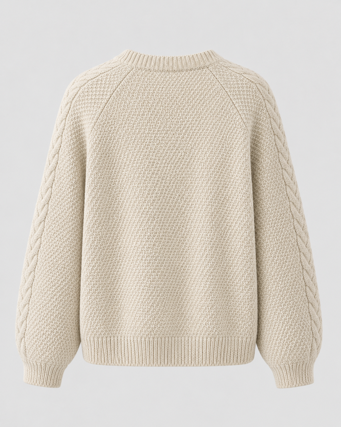 Women’s Cable Knit Cardigan – Button Front Relaxed Fit