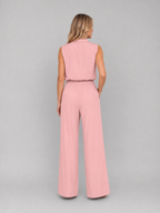 Women's Two Piece Wide Leg Pants Set – Sleeveless Matching Outfit