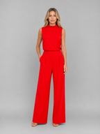 Women's Two Piece Wide Leg Pants Set – Sleeveless Matching Outfit