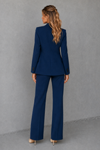 Women's Two-Piece Blazer and Trouser Suit Set