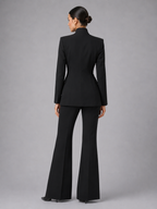 Women's Two-Piece Blazer and Wide Leg Trouser Set