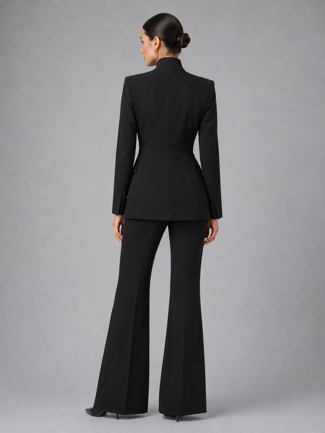 Women's Two-Piece Blazer and Wide Leg Trouser Set