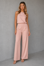 Women's Sleeveless Wide Leg Jumpsuit Casual Fit