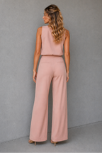 Women's Sleeveless Wide Leg Jumpsuit Casual Fit