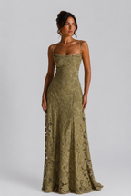 Women's Floral Maxi Dress – Elegant Formal Dress