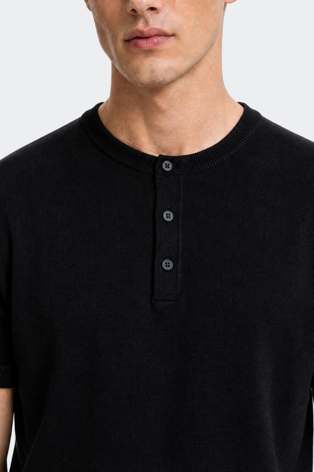 Men's Short Sleeve Henley T-Shirt – Casual Slim Fit