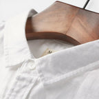Men's Linen Short Sleeve Shirt Lightweight Breathable Button Up
