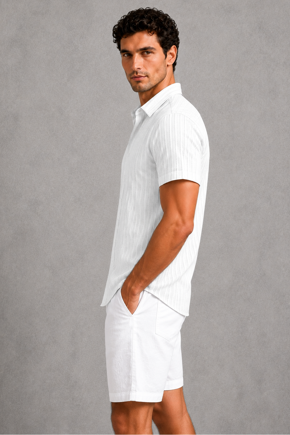 Men's Short Sleeve Button-Up Shirt – Casual Regular Fit