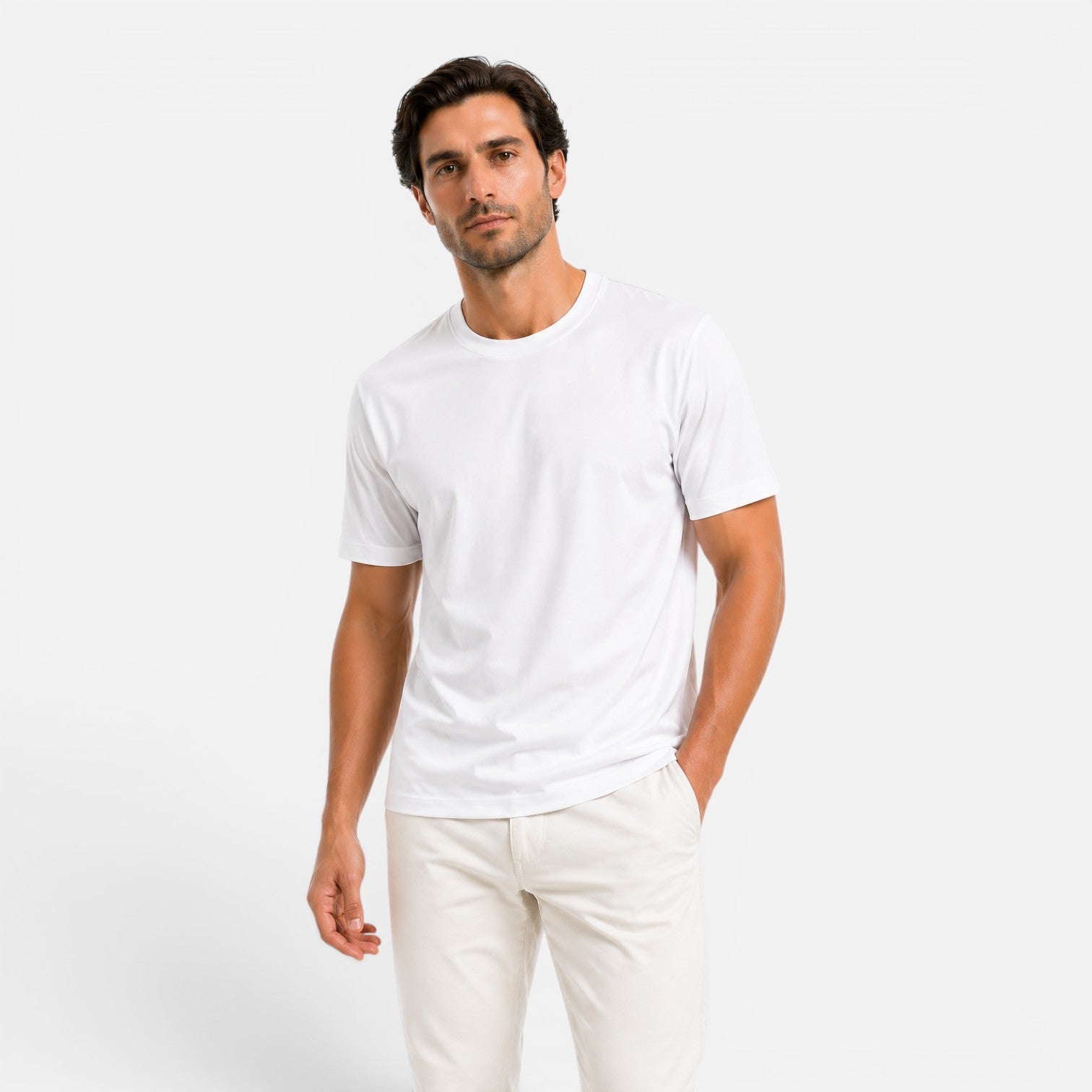 Maison Straver | Men’s Cooling T Shirt Lightweight Breathable Silk Touch