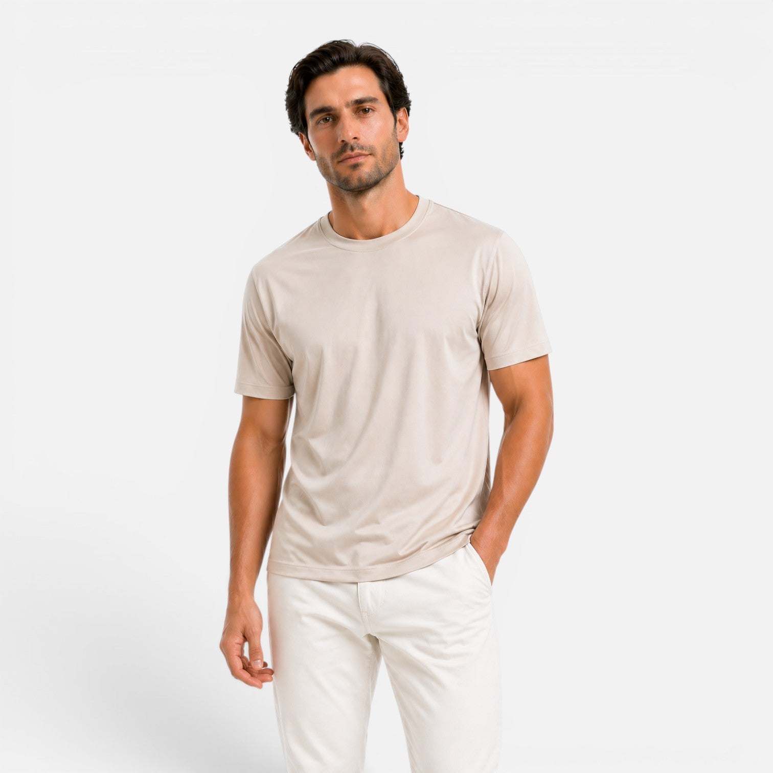Maison Straver | Men’s Cooling T Shirt Lightweight Breathable Silk Touch