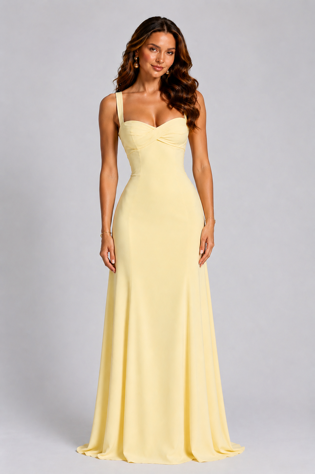 Women's Chiffon Maxi Dress – Lace-Up Formal Dress